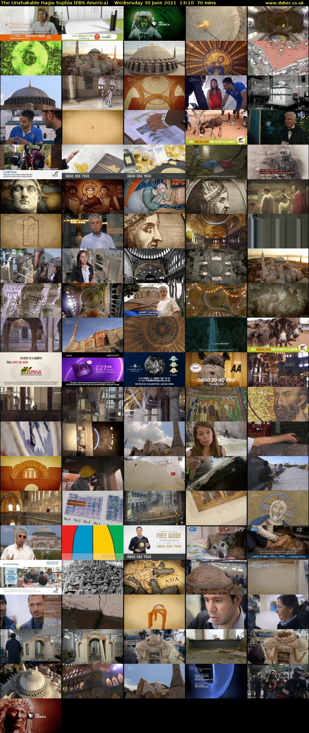 The Unshakable Hagia Sophia (PBS America) Wednesday 30 June 2021 14:10 - 15:20