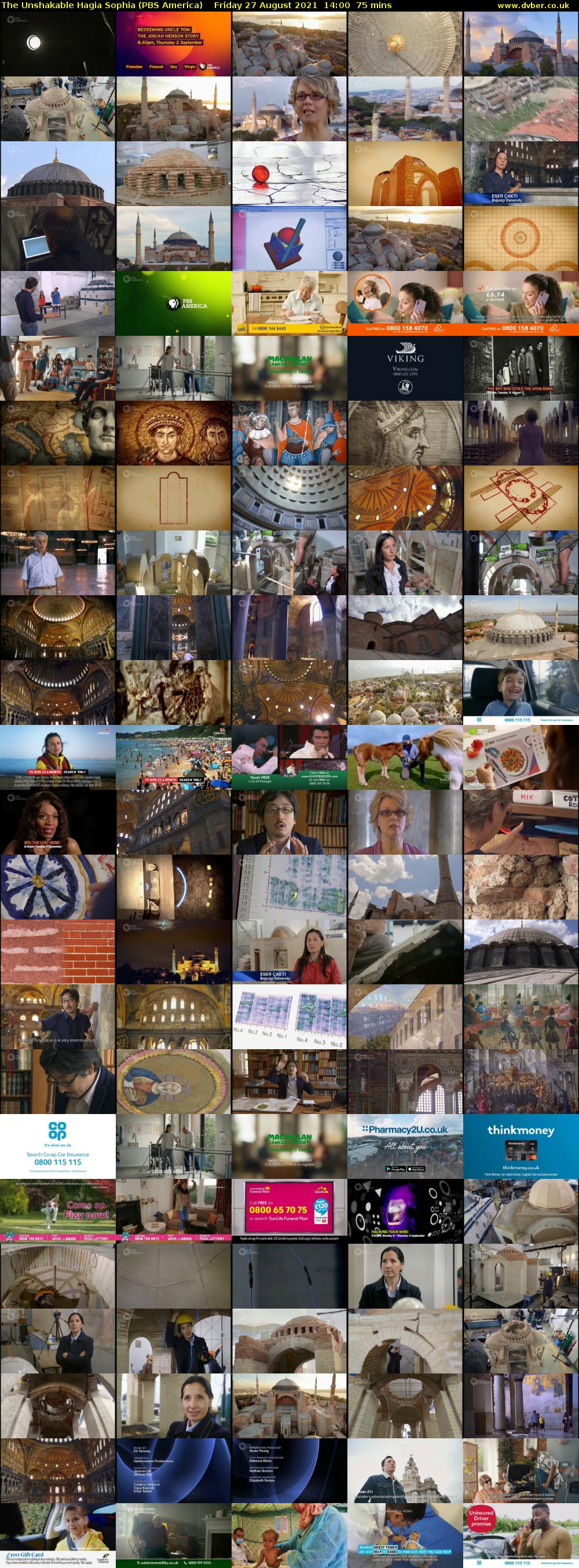 The Unshakable Hagia Sophia (PBS America) Friday 27 August 2021 14:00 - 15:15