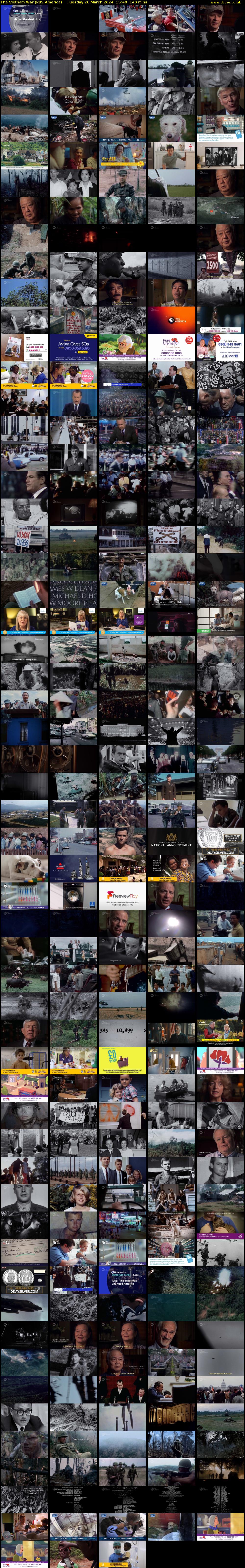 The Vietnam War (PBS America) Tuesday 26 March 2024 15:40 - 18:00