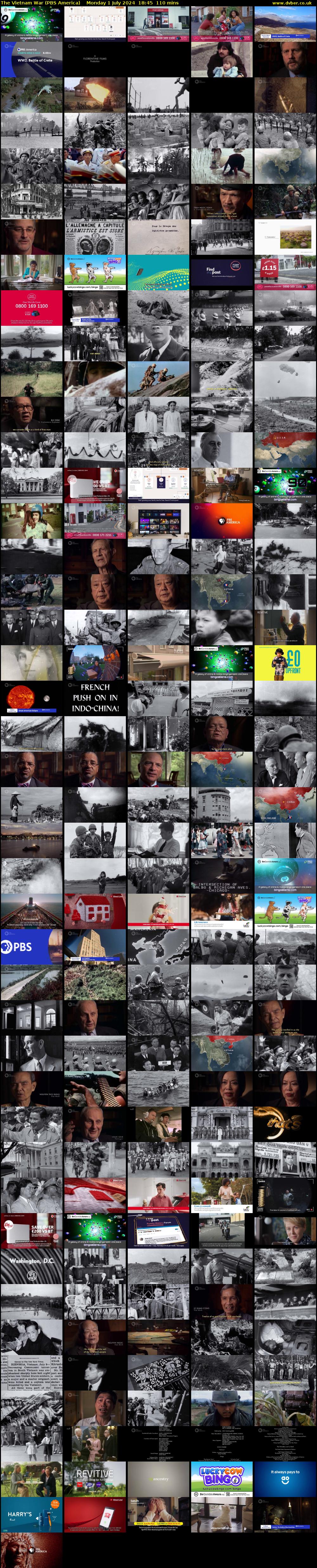 The Vietnam War (PBS America) Monday 1 July 2024 18:45 - 20:35