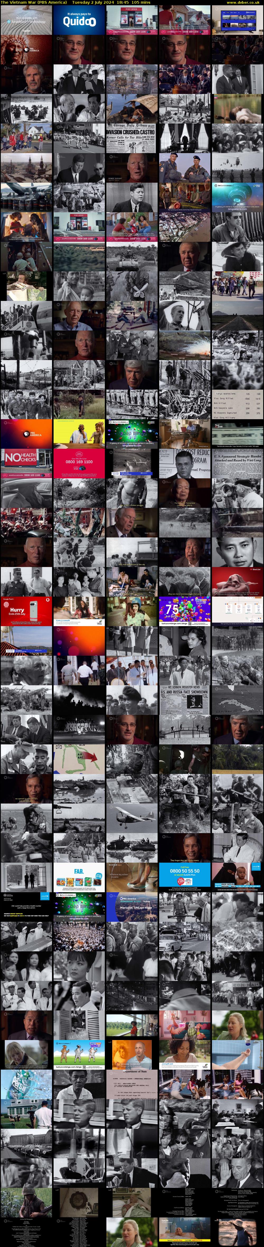 The Vietnam War (PBS America) Tuesday 2 July 2024 18:45 - 20:30