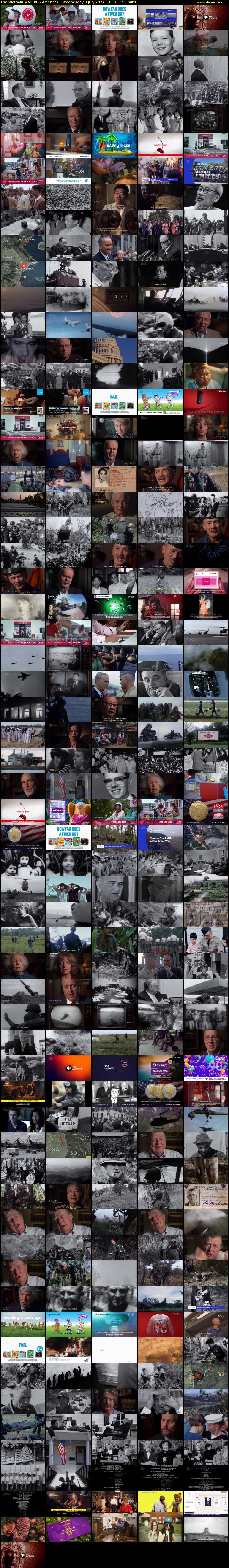 The Vietnam War (PBS America) Wednesday 3 July 2024 18:10 - 20:40
