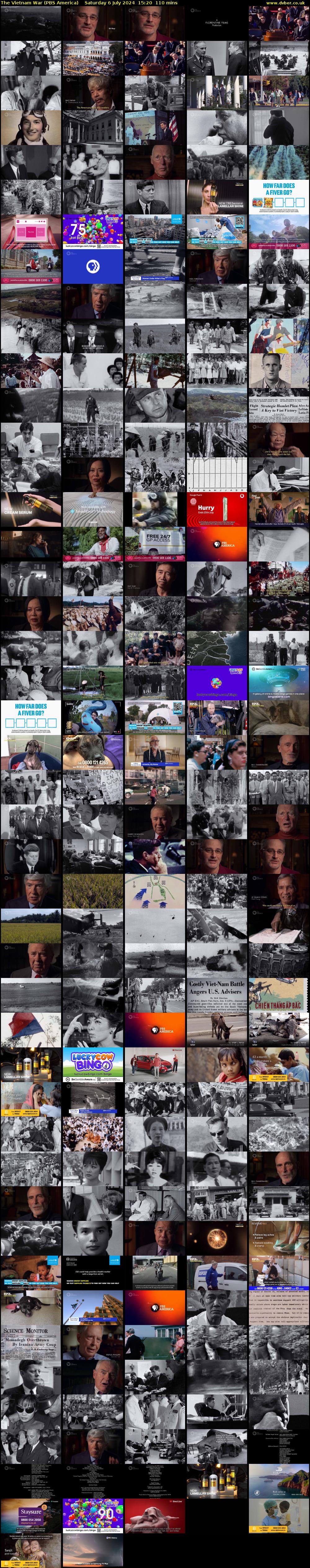 The Vietnam War (PBS America) Saturday 6 July 2024 15:20 - 17:10