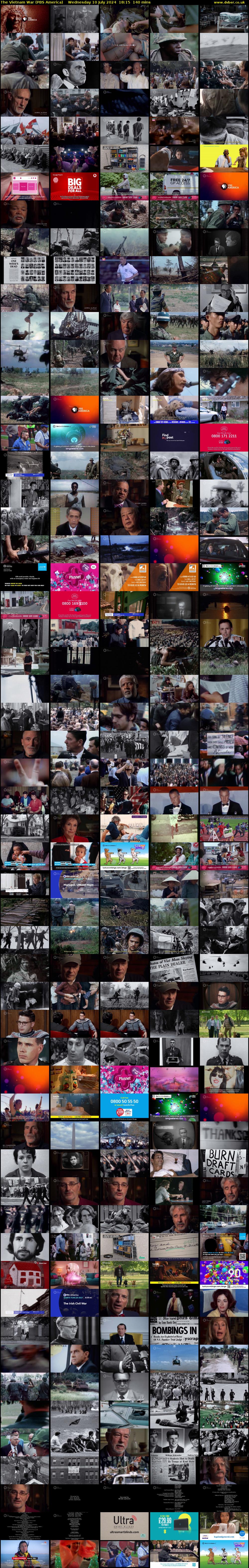 The Vietnam War (PBS America) Wednesday 10 July 2024 18:15 - 20:35