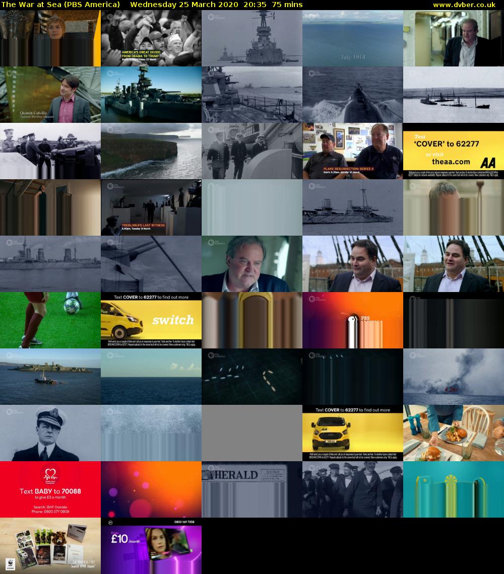 The War at Sea (PBS America) Wednesday 25 March 2020 20:35 - 21:50