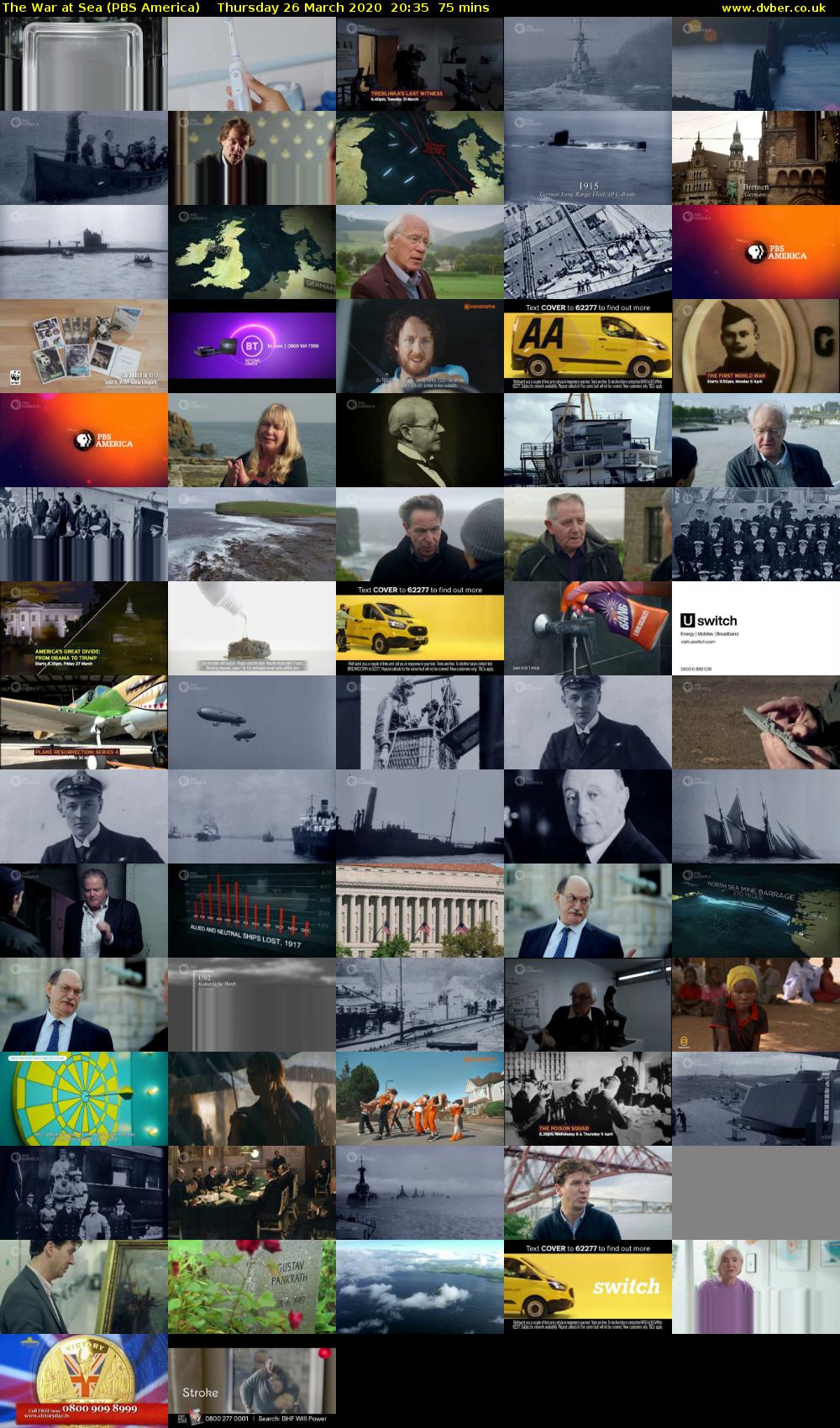 The War at Sea (PBS America) Thursday 26 March 2020 20:35 - 21:50