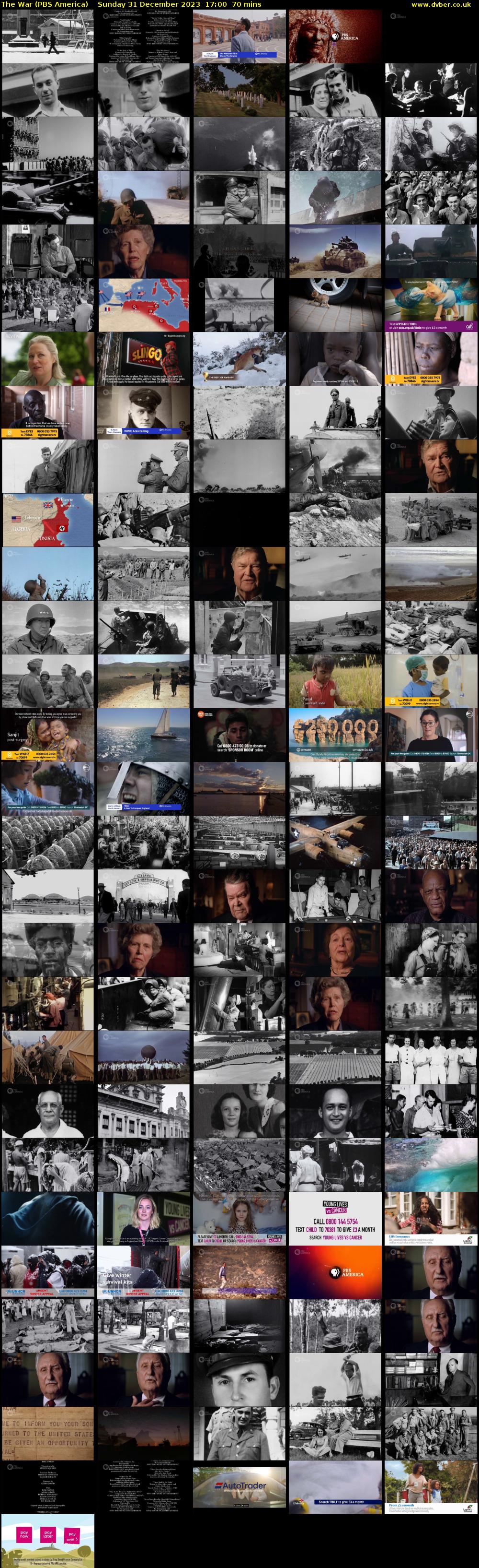The War (PBS America) Sunday 31 December 2023 17:00 - 18:10