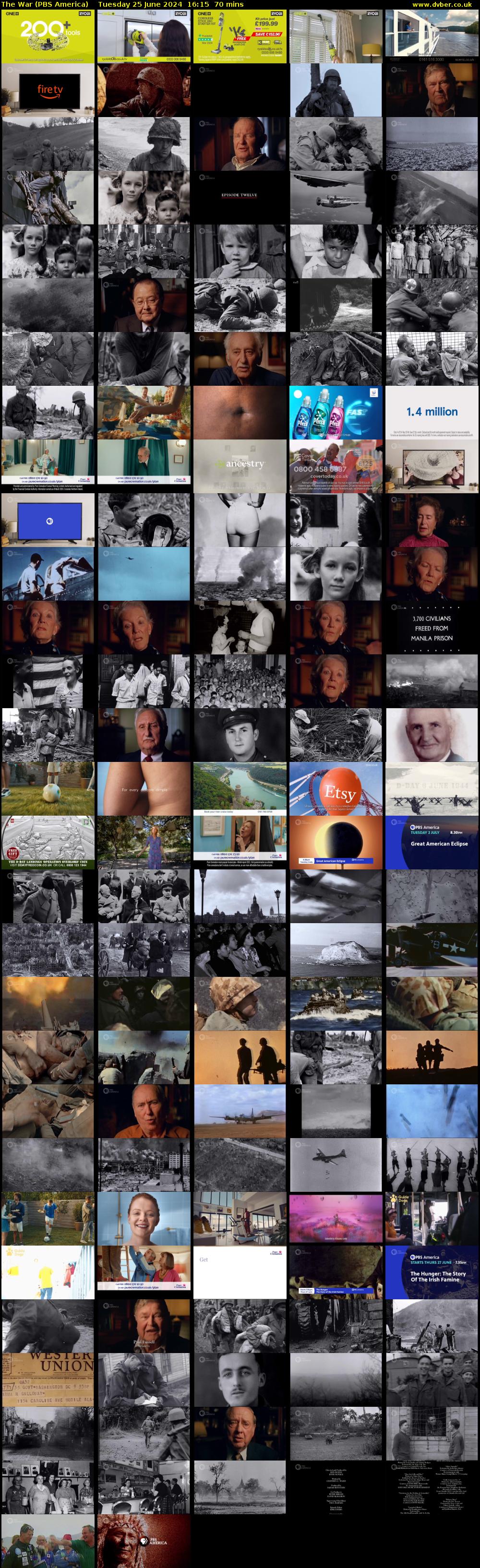 The War (PBS America) Tuesday 25 June 2024 16:15 - 17:25