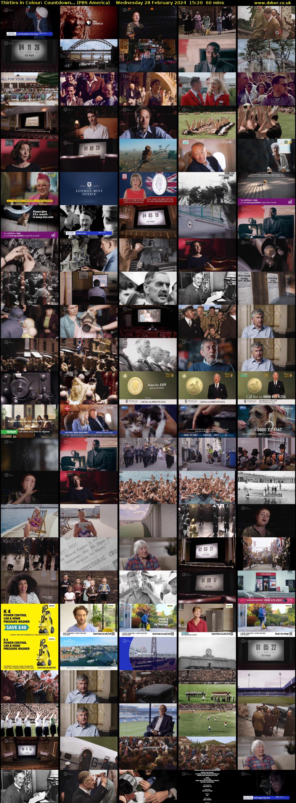 Thirties in Colour: Countdown... (PBS America) Wednesday 28 February 2024 15:20 - 16:20