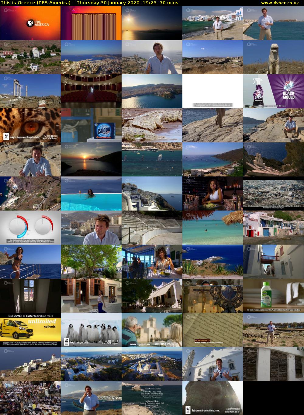 This is Greece (PBS America) Thursday 30 January 2020 19:25 - 20:35