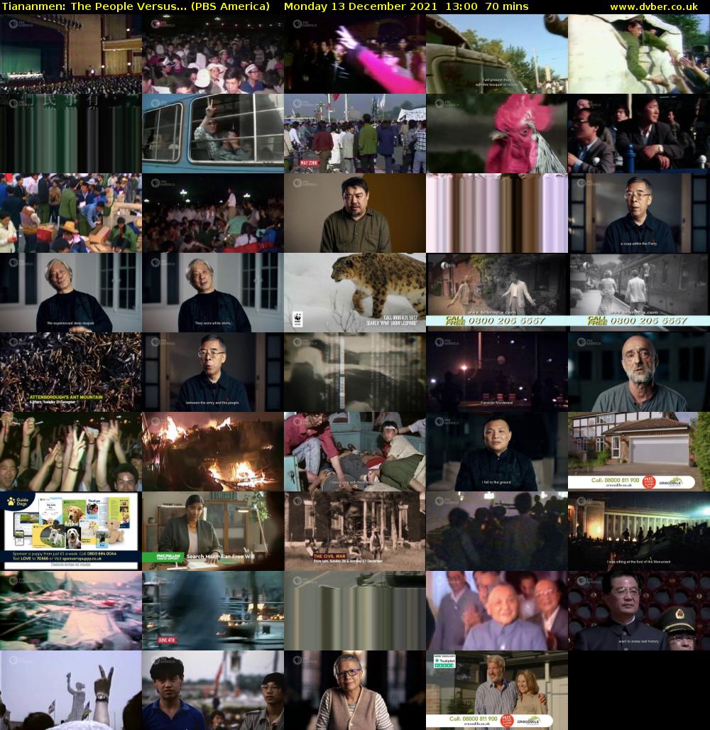 Tiananmen: The People Versus... (PBS America) Monday 13 December 2021 13:00 - 14:10