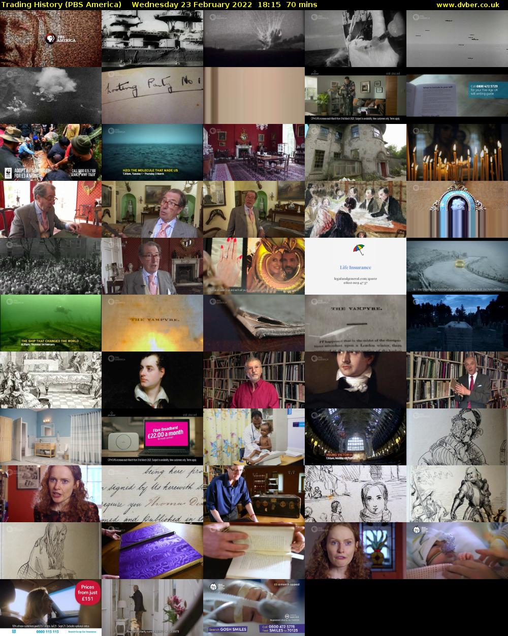 Trading History (PBS America) Wednesday 23 February 2022 18:15 - 19:25