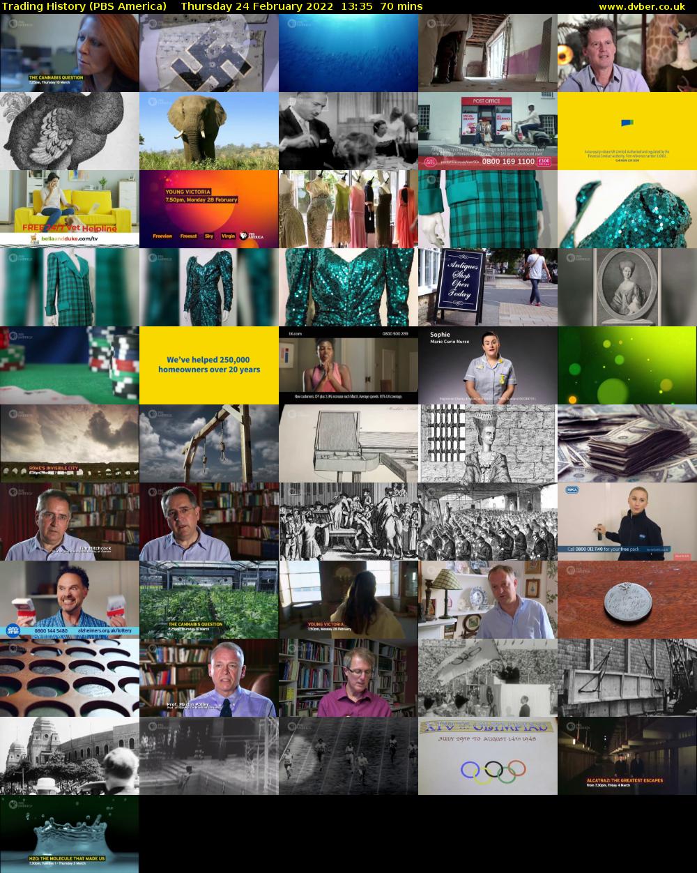 Trading History (PBS America) Thursday 24 February 2022 13:35 - 14:45