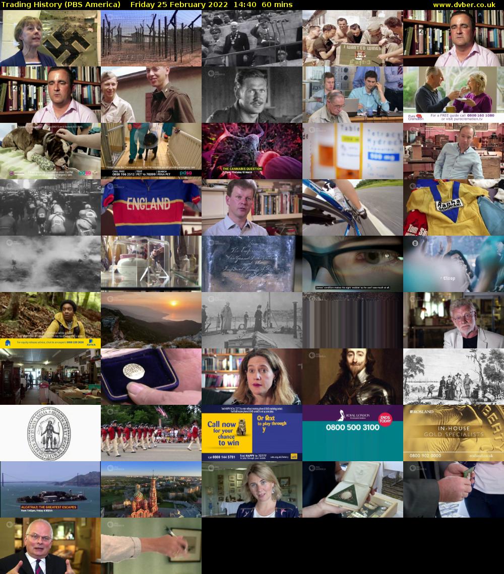 Trading History (PBS America) Friday 25 February 2022 14:40 - 15:40