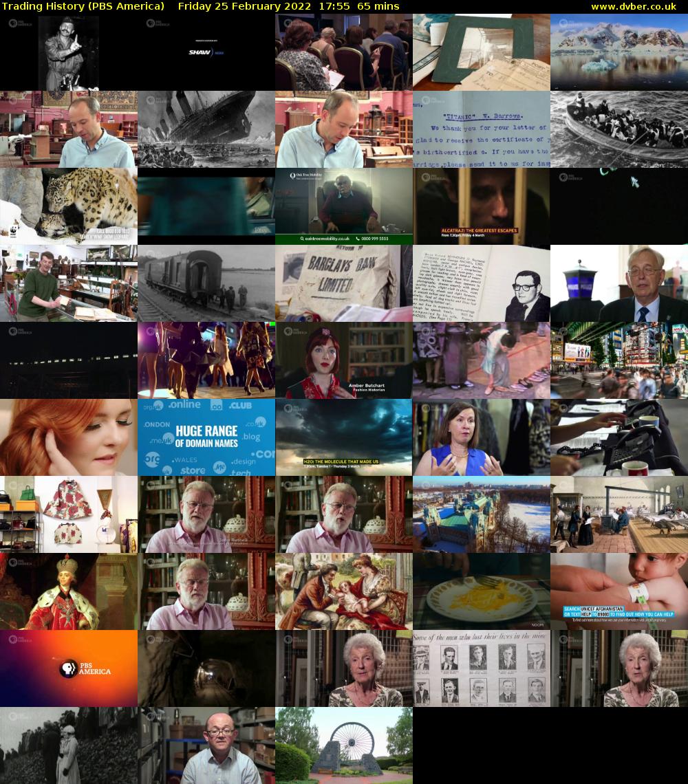 Trading History (PBS America) Friday 25 February 2022 17:55 - 19:00