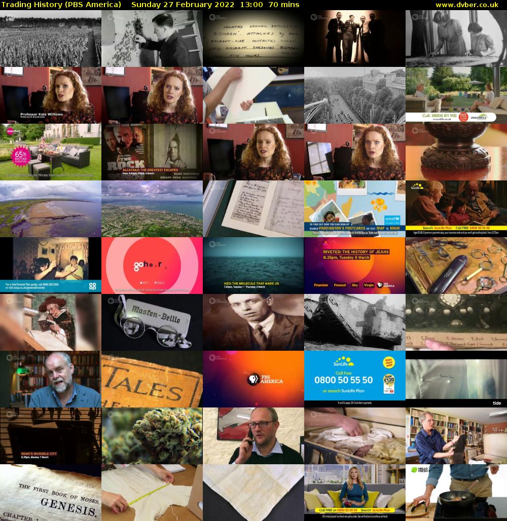Trading History (PBS America) Sunday 27 February 2022 13:00 - 14:10
