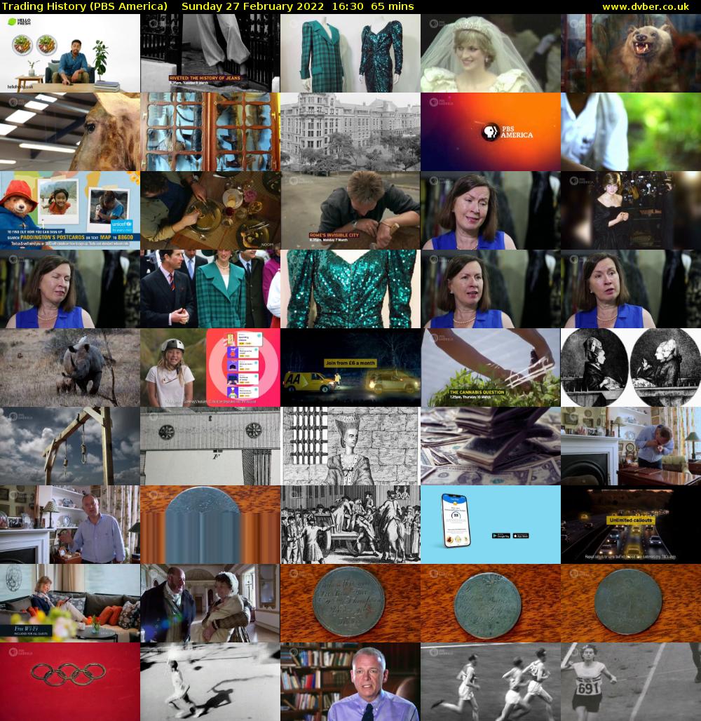 Trading History (PBS America) Sunday 27 February 2022 16:30 - 17:35