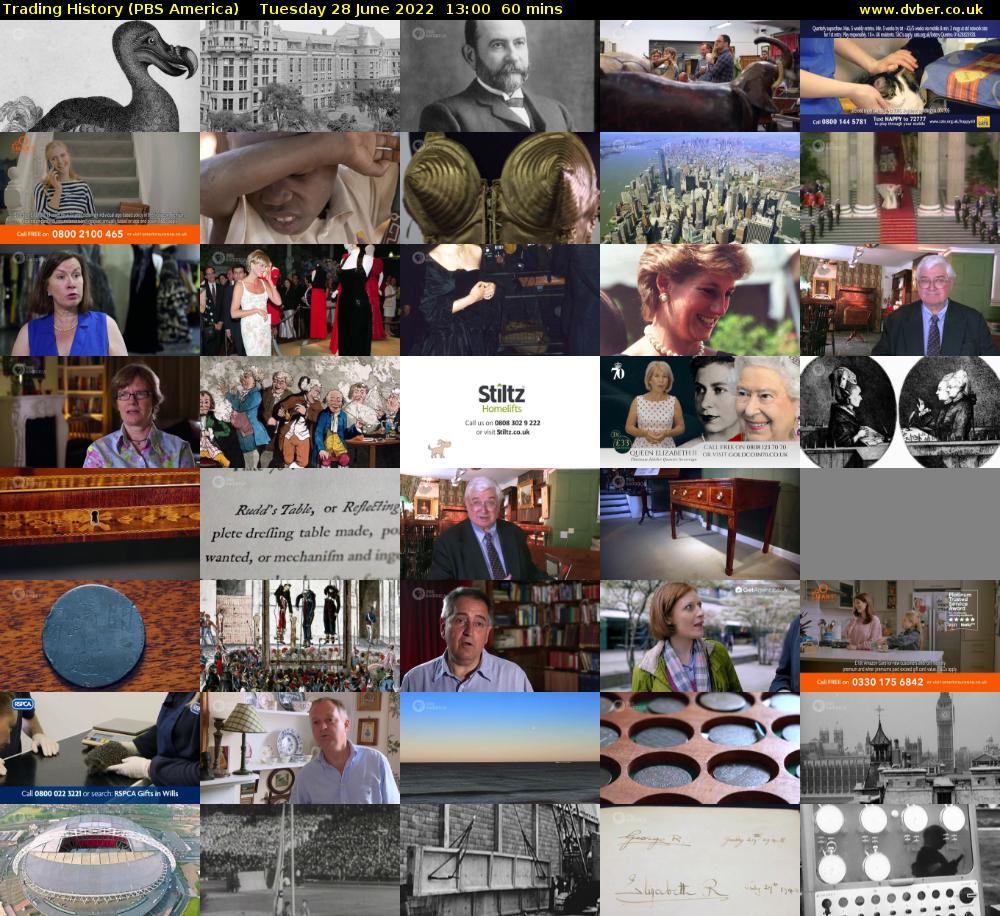 Trading History (PBS America) Tuesday 28 June 2022 13:00 - 14:00
