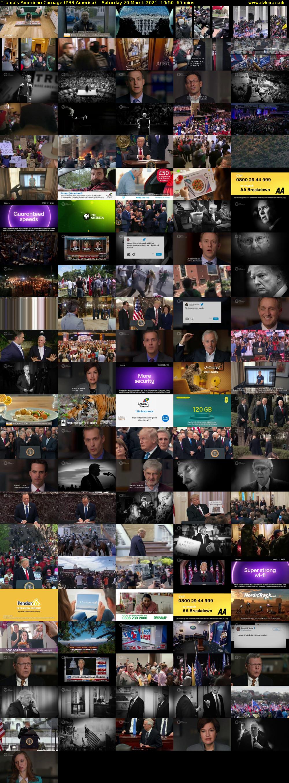 Trump's American Carnage (PBS America) Saturday 20 March 2021 14:50 - 15:55