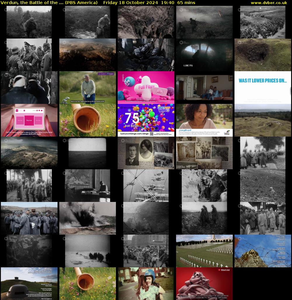 Verdun, the Battle of the ... (PBS America) Friday 18 October 2024 19:40 - 20:45