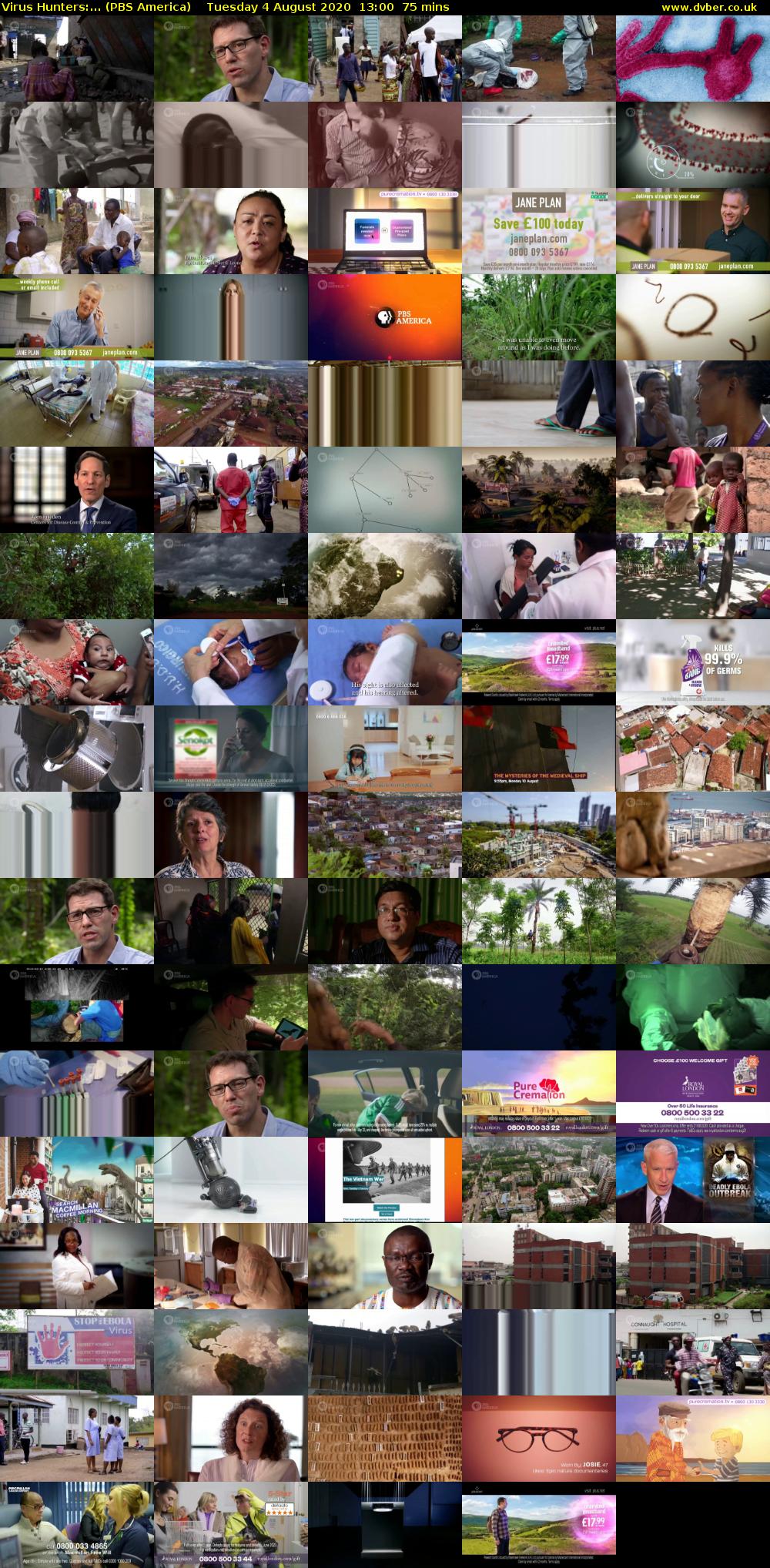 Virus Hunters:... (PBS America) Tuesday 4 August 2020 13:00 - 14:15