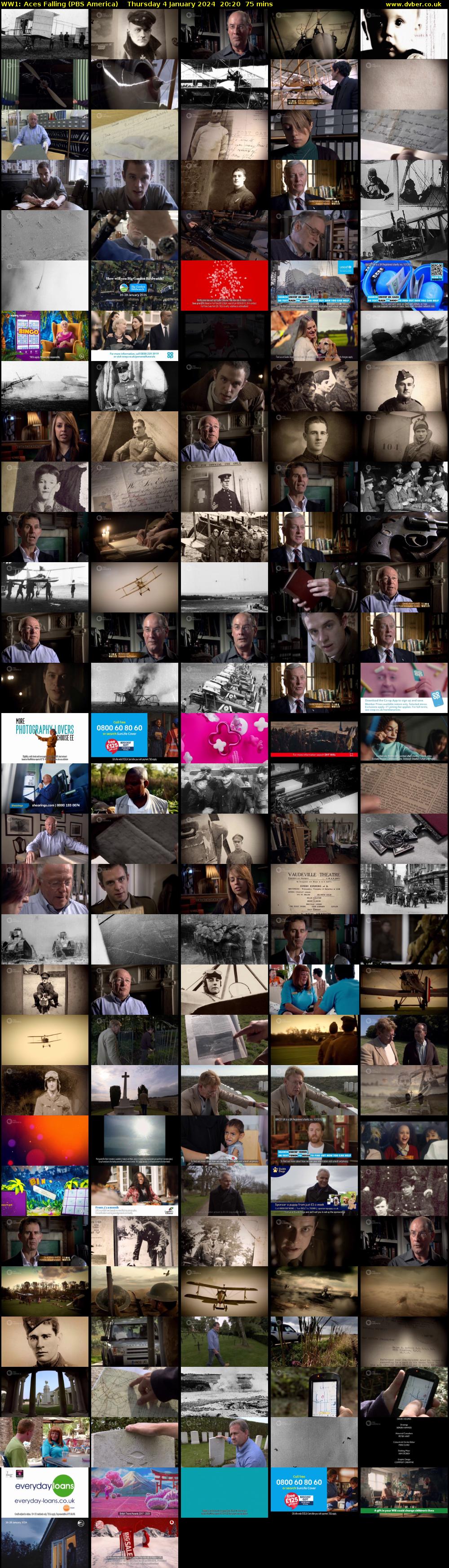 WW1: Aces Falling (PBS America) Thursday 4 January 2024 20:20 - 21:35