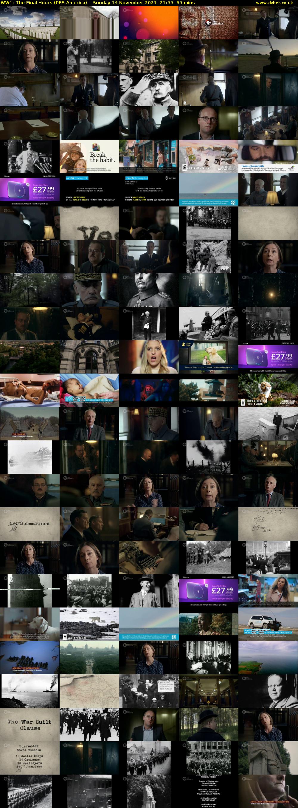WW1: the Final Hours (PBS America) Sunday 14 November 2021 21:55 - 23:00