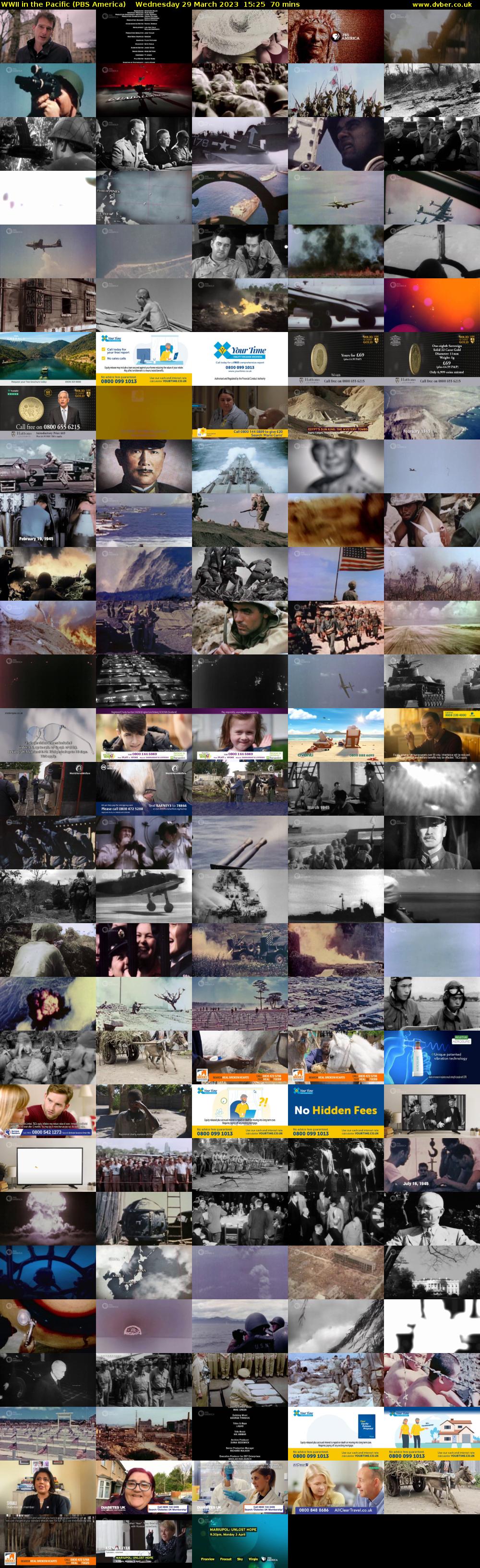 WWII in the Pacific (PBS America) Wednesday 29 March 2023 15:25 - 16:35