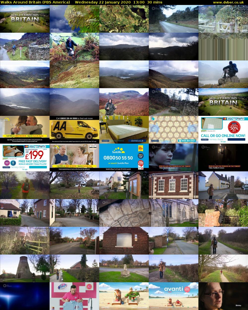 Walks Around Britain (PBS America) Wednesday 22 January 2020 13:00 - 13:30