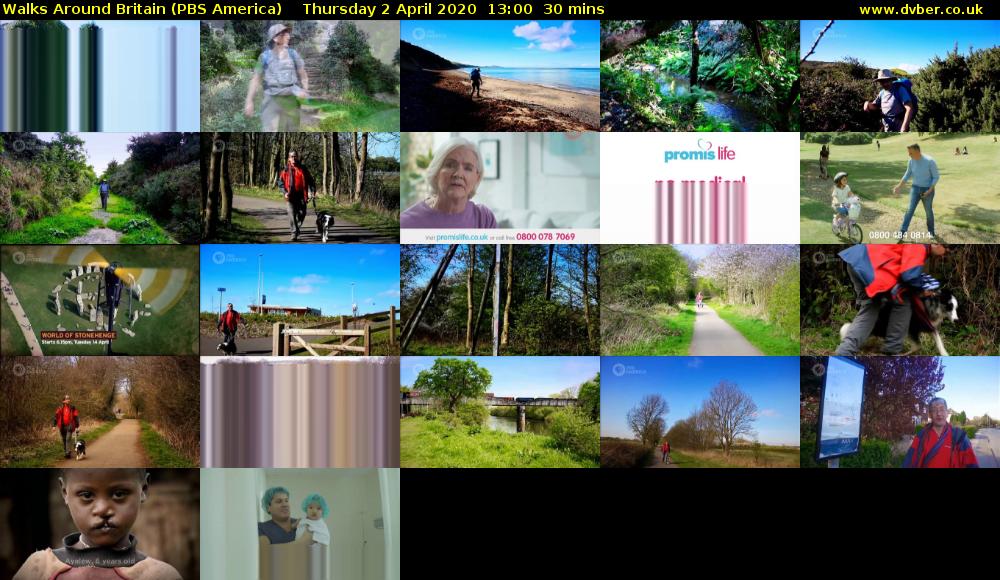 Walks Around Britain (PBS America) Thursday 2 April 2020 13:00 - 13:30