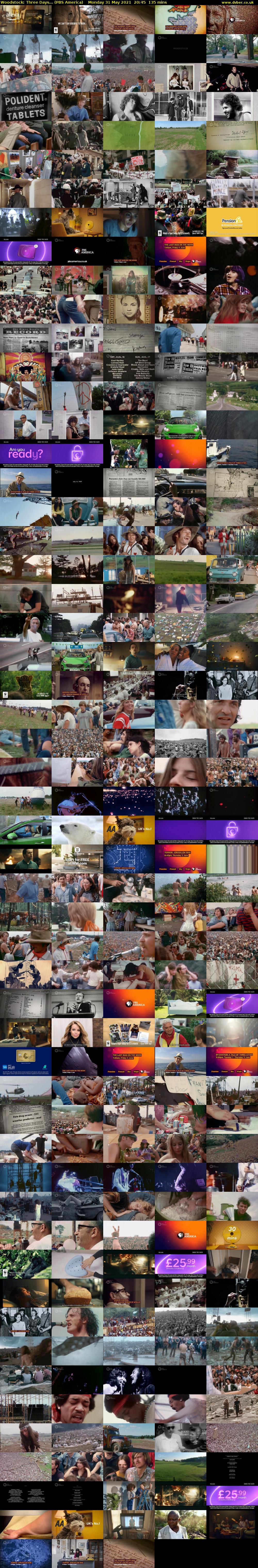 Woodstock: Three Days... (PBS America) Monday 31 May 2021 20:45 - 23:00