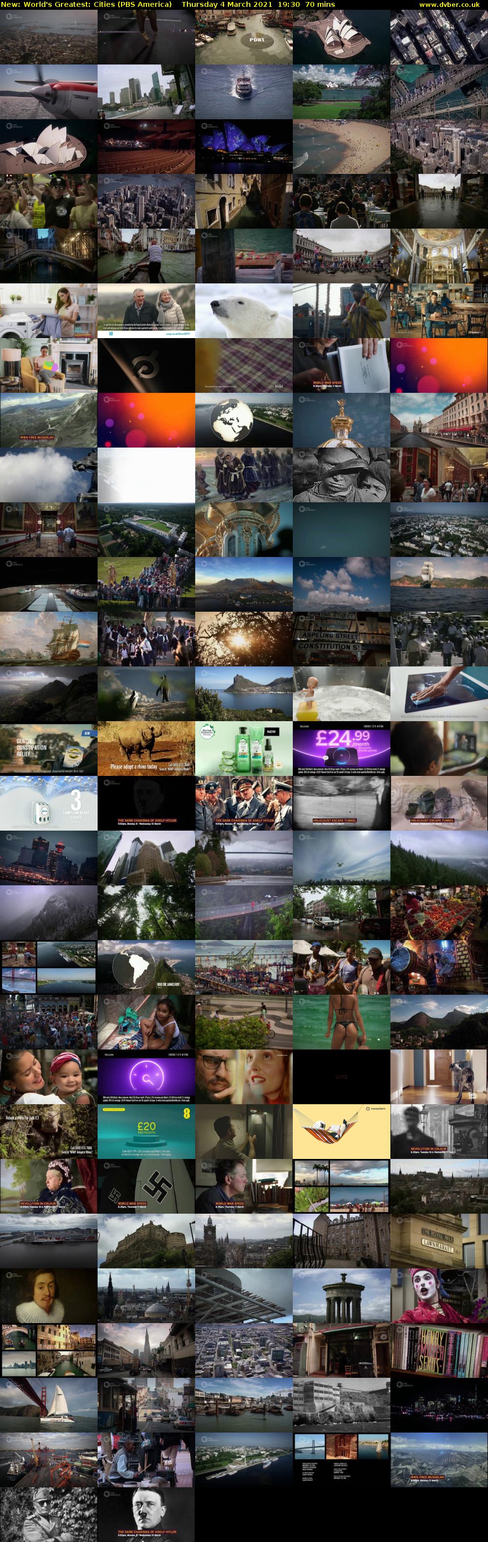World's Greatest: Cities (PBS America) Thursday 4 March 2021 19:30 - 20:40