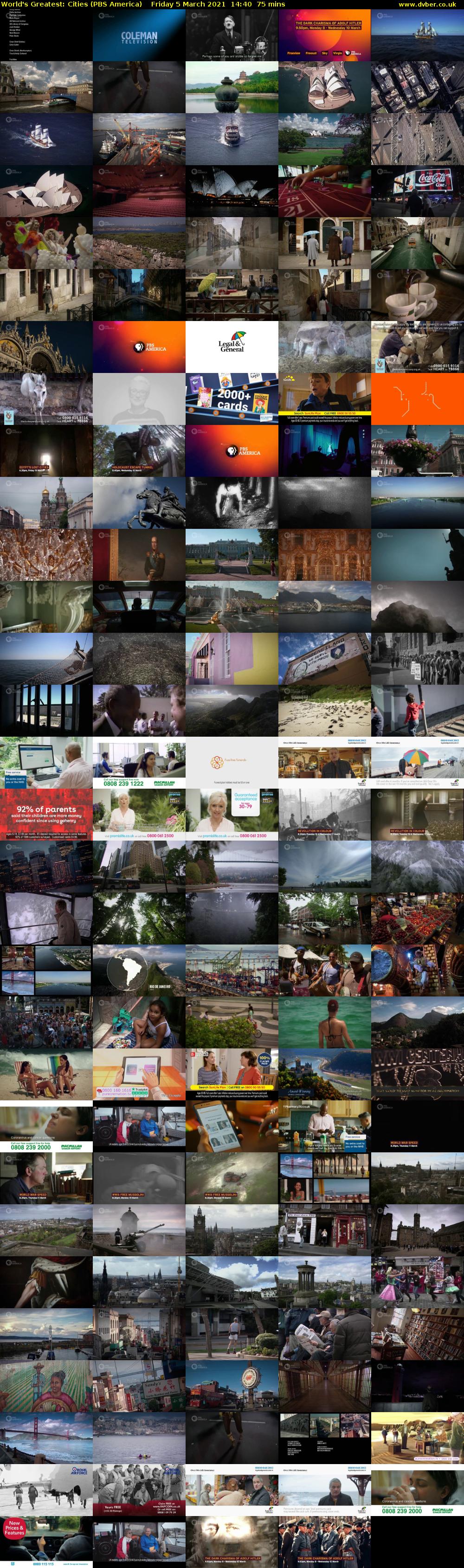 World's Greatest: Cities (PBS America) Friday 5 March 2021 14:40 - 15:55