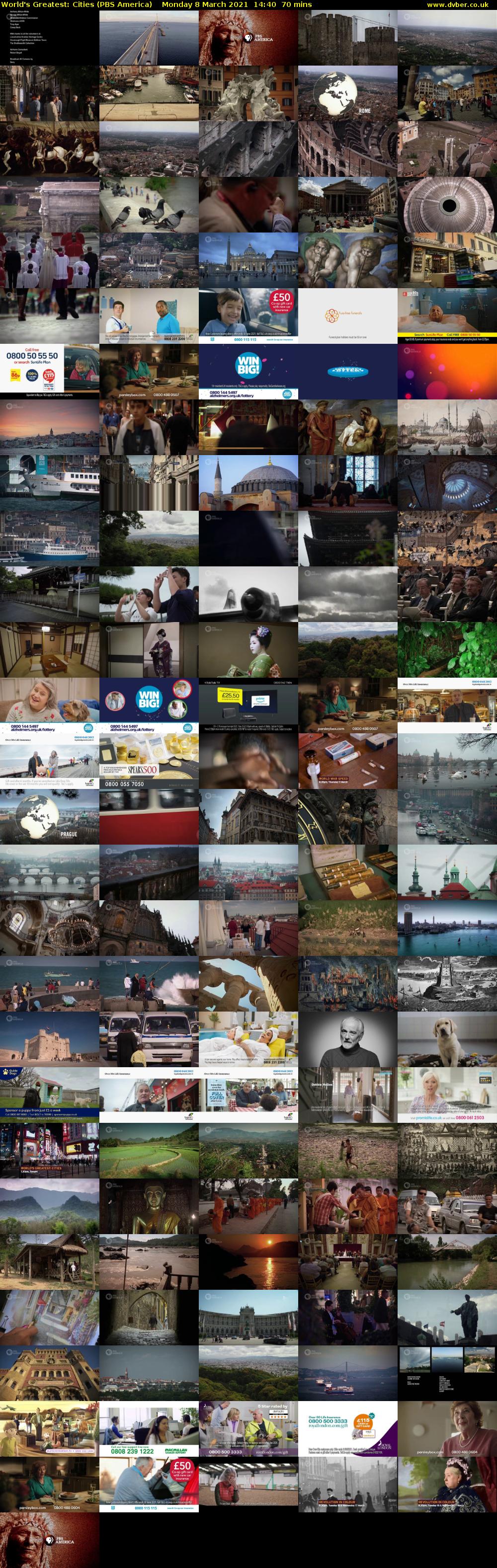 World's Greatest: Cities (PBS America) Monday 8 March 2021 14:40 - 15:50