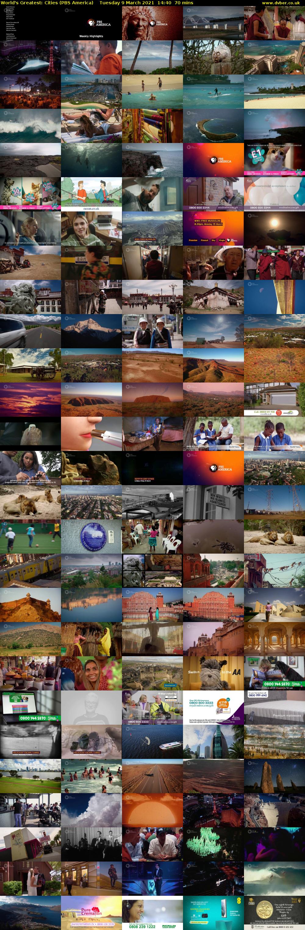 World's Greatest: Cities (PBS America) Tuesday 9 March 2021 14:40 - 15:50
