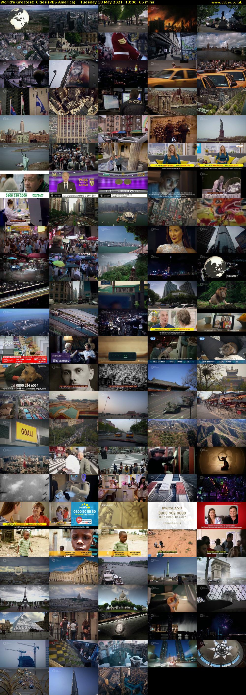 World's Greatest: Cities (PBS America) Tuesday 18 May 2021 13:00 - 14:05