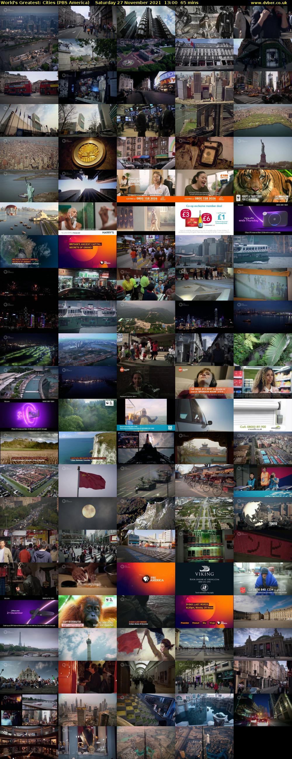World's Greatest: Cities (PBS America) Saturday 27 November 2021 13:00 - 14:05