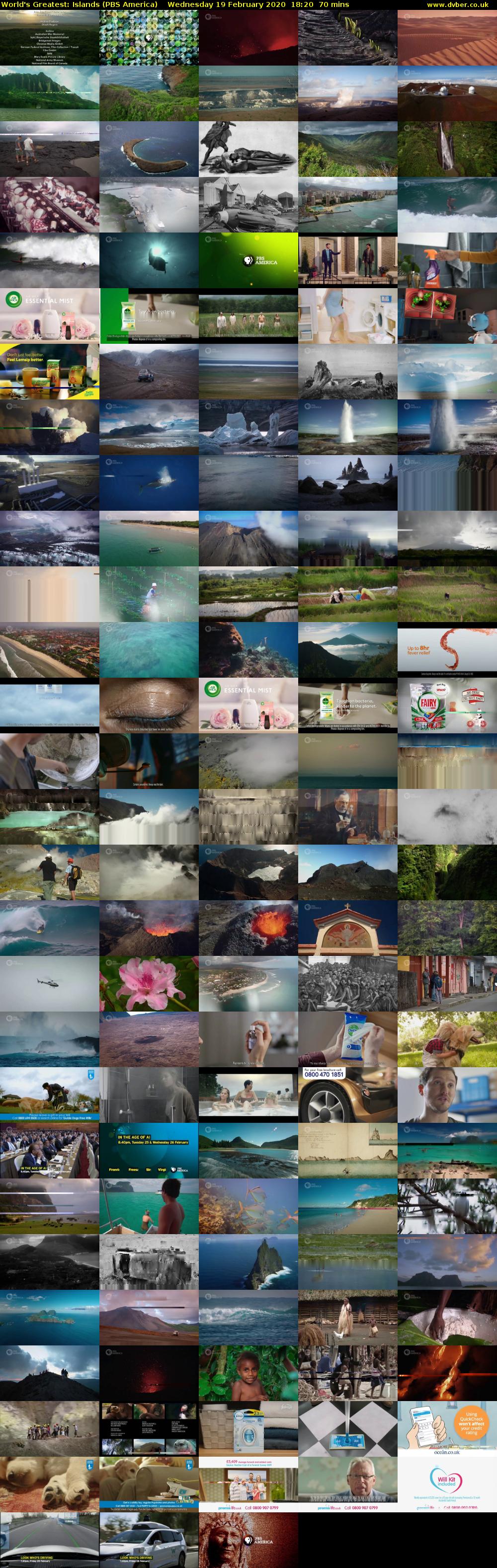 World's Greatest: Islands (PBS America) Wednesday 19 February 2020 18:20 - 19:30