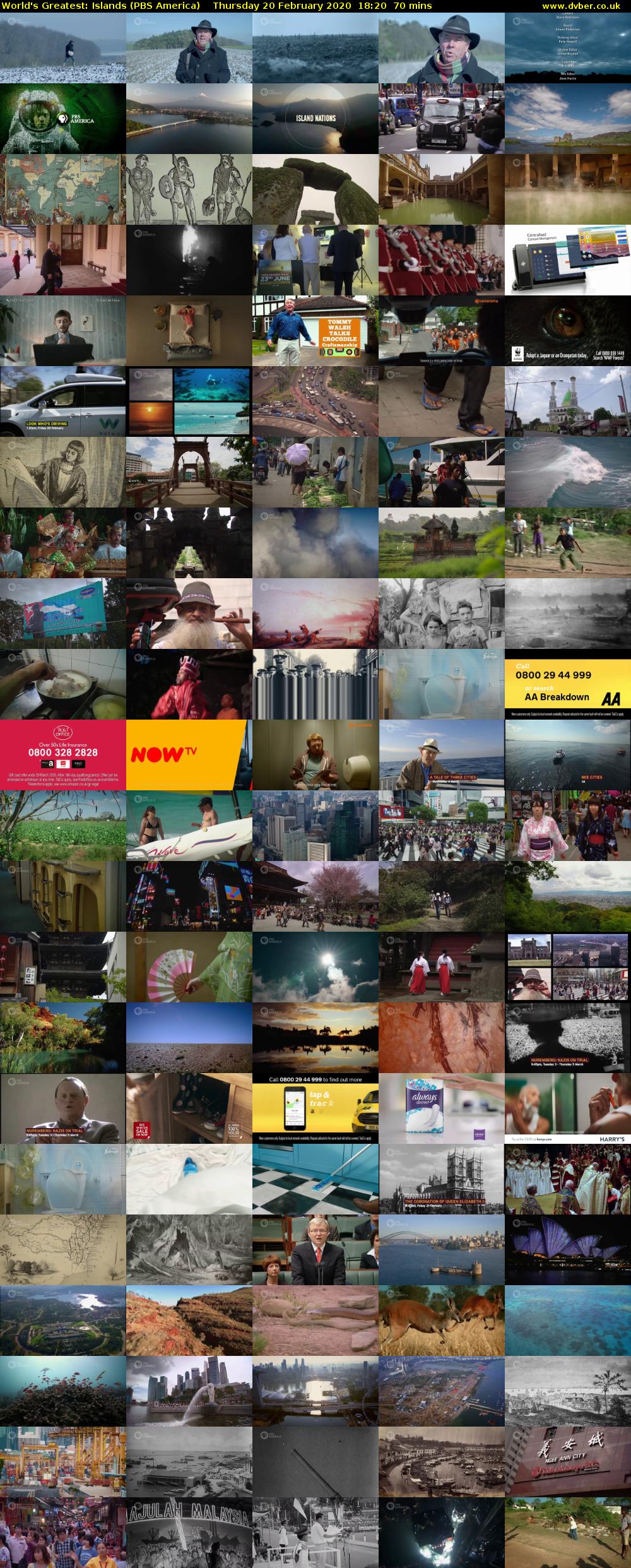 World's Greatest: Islands (PBS America) Thursday 20 February 2020 18:20 - 19:30