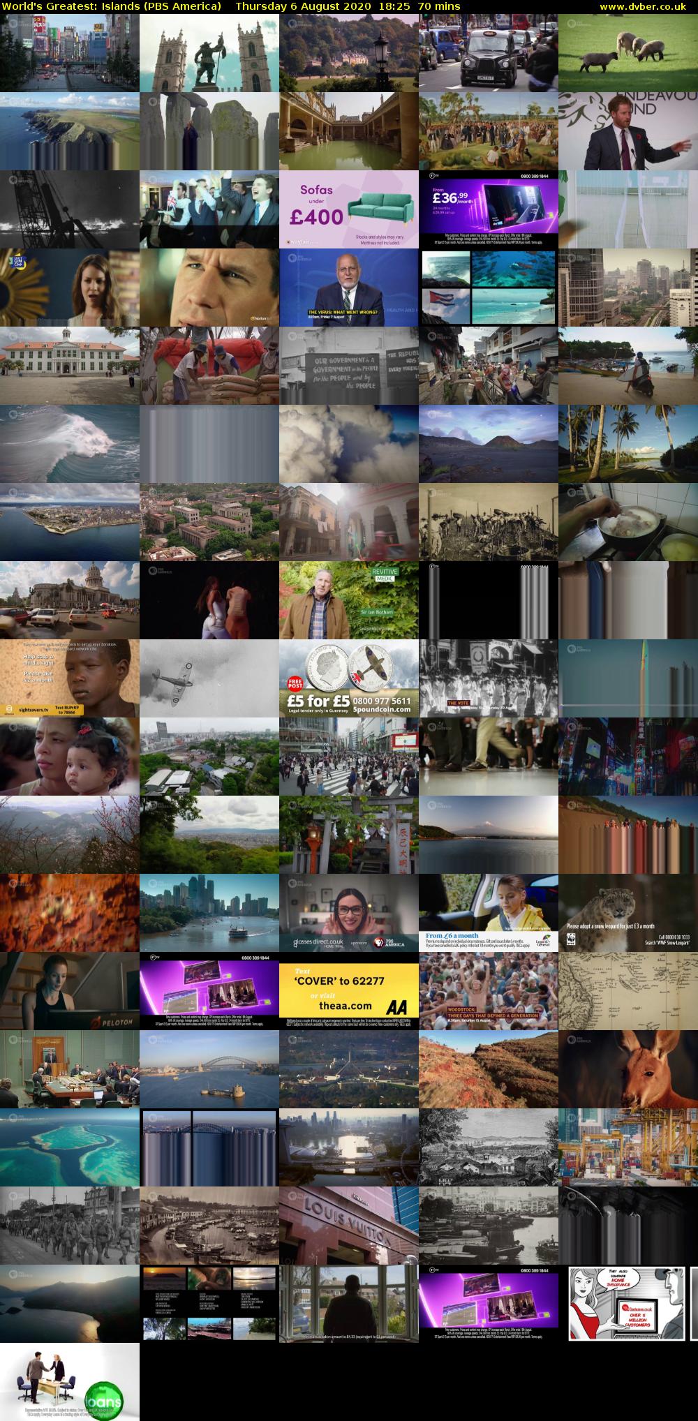 World's Greatest: Islands (PBS America) Thursday 6 August 2020 18:25 - 19:35