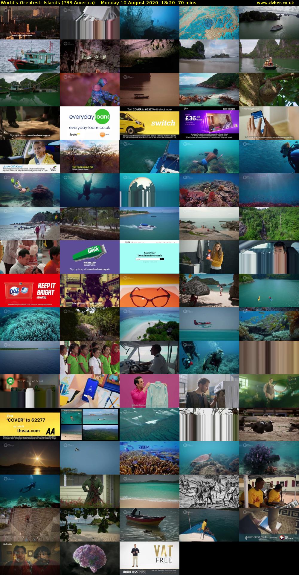 World's Greatest: Islands (PBS America) Monday 10 August 2020 18:20 - 19:30