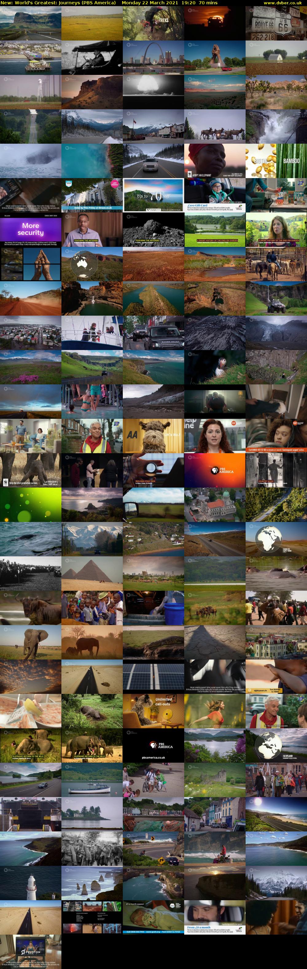 World's Greatest&#58; Journeys (PBS America) Monday 22 March 2021 19:20 - 20:30