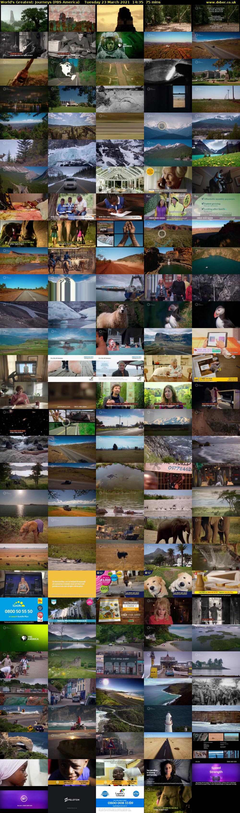 World's Greatest: Journeys (PBS America) Tuesday 23 March 2021 14:35 - 15:50