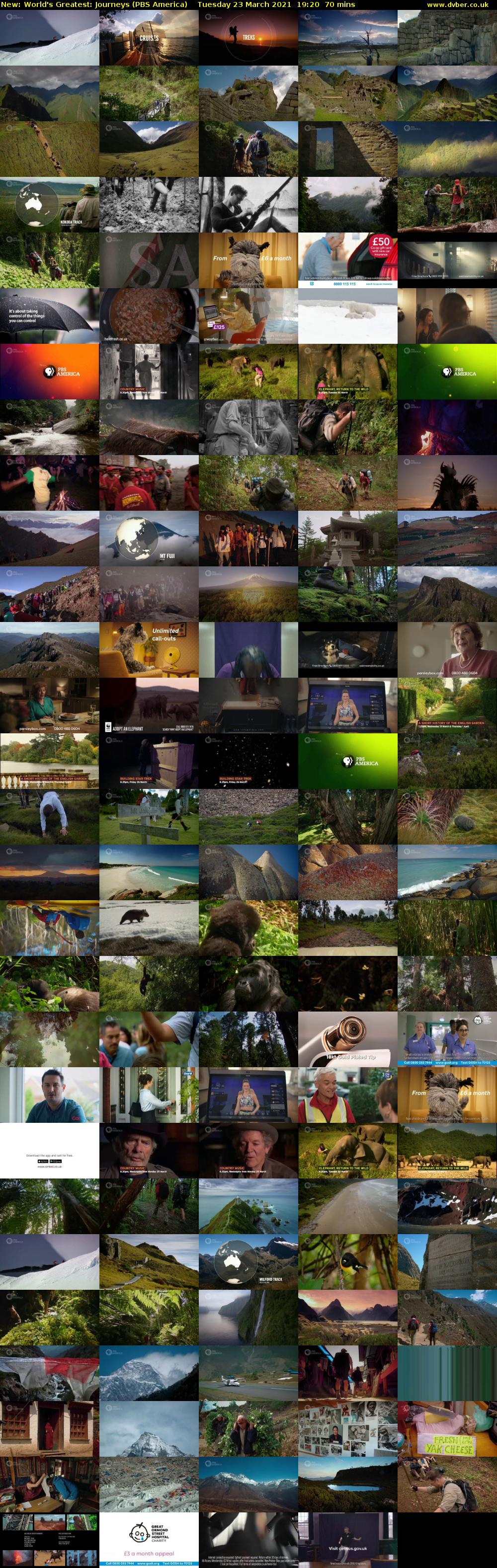 World's Greatest: Journeys (PBS America) Tuesday 23 March 2021 19:20 - 20:30