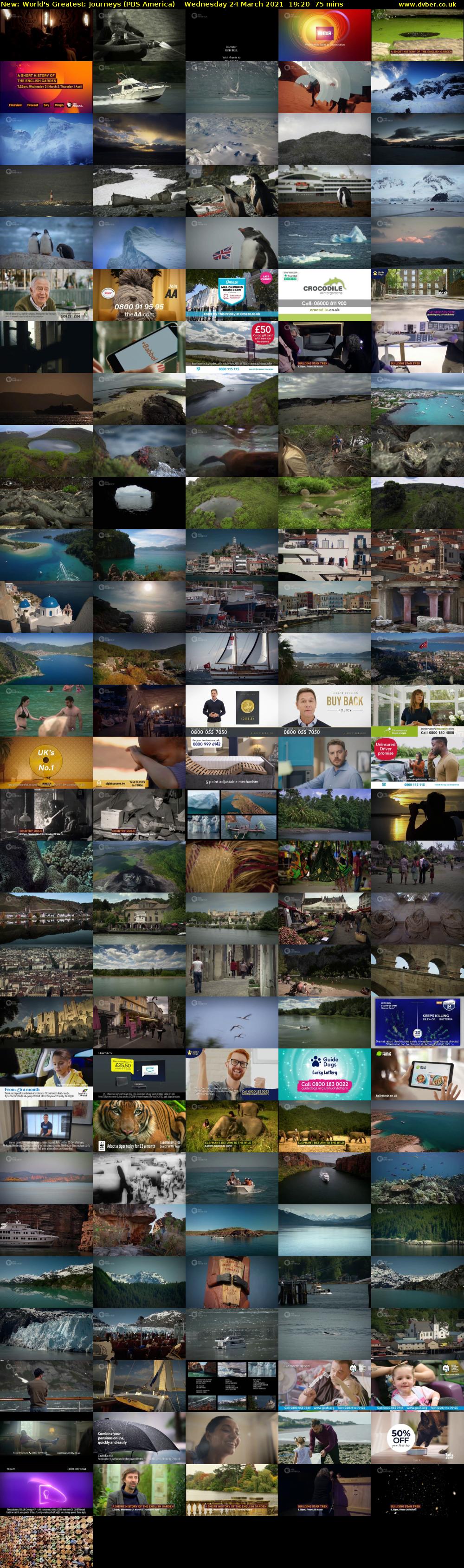 World's Greatest: Journeys (PBS America) Wednesday 24 March 2021 19:20 - 20:35