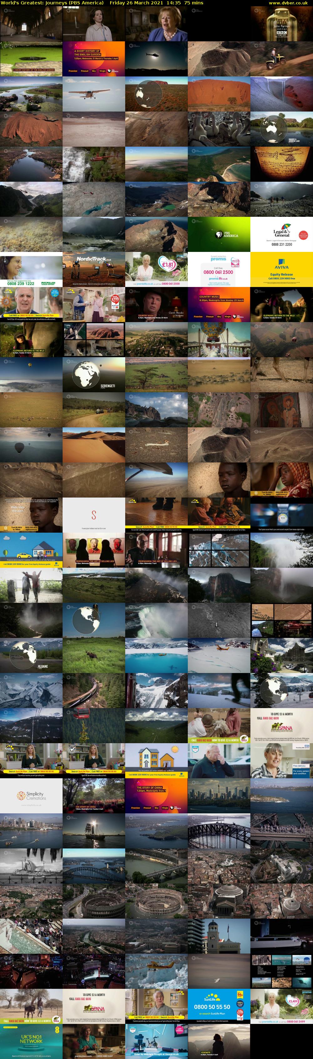 World's Greatest: Journeys (PBS America) Friday 26 March 2021 14:35 - 15:50