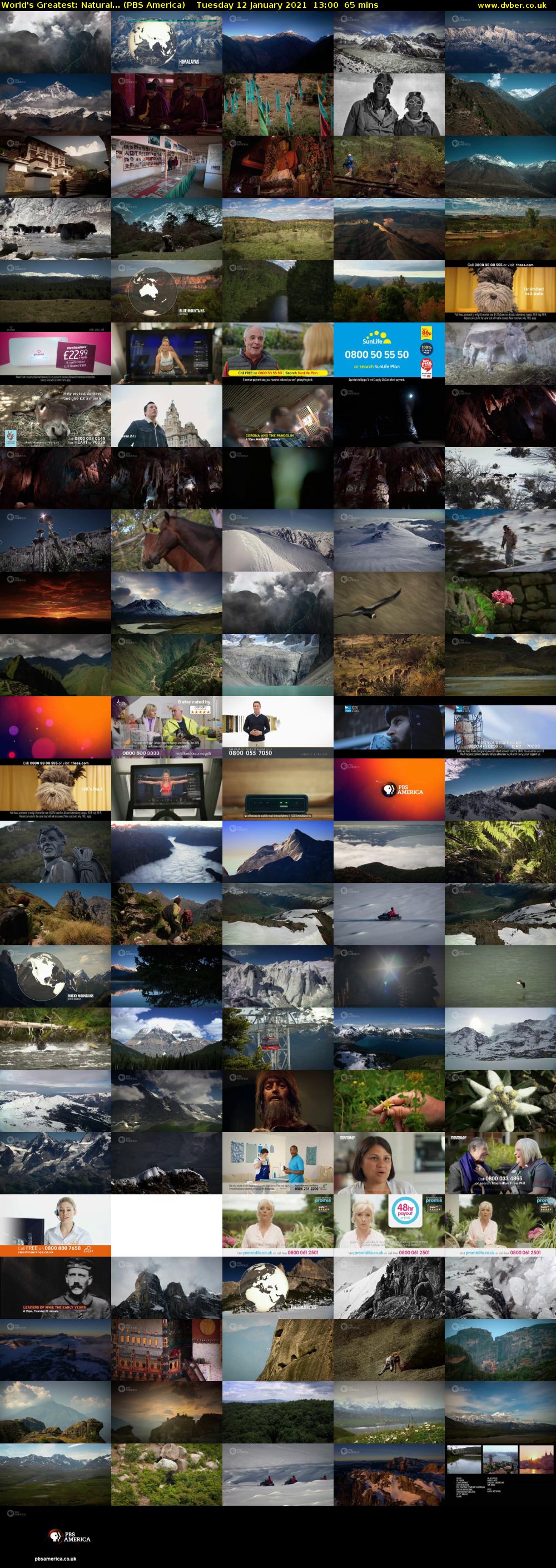 World's Greatest: Natural... (PBS America) Tuesday 12 January 2021 13:00 - 14:05
