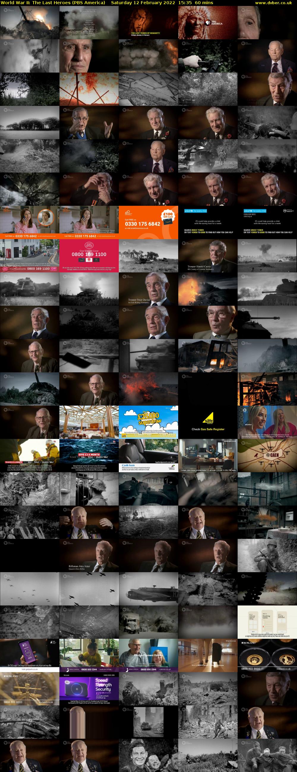 World War II: The Last Heroes (PBS America) Saturday 12 February 2022 15:35 - 16:35
