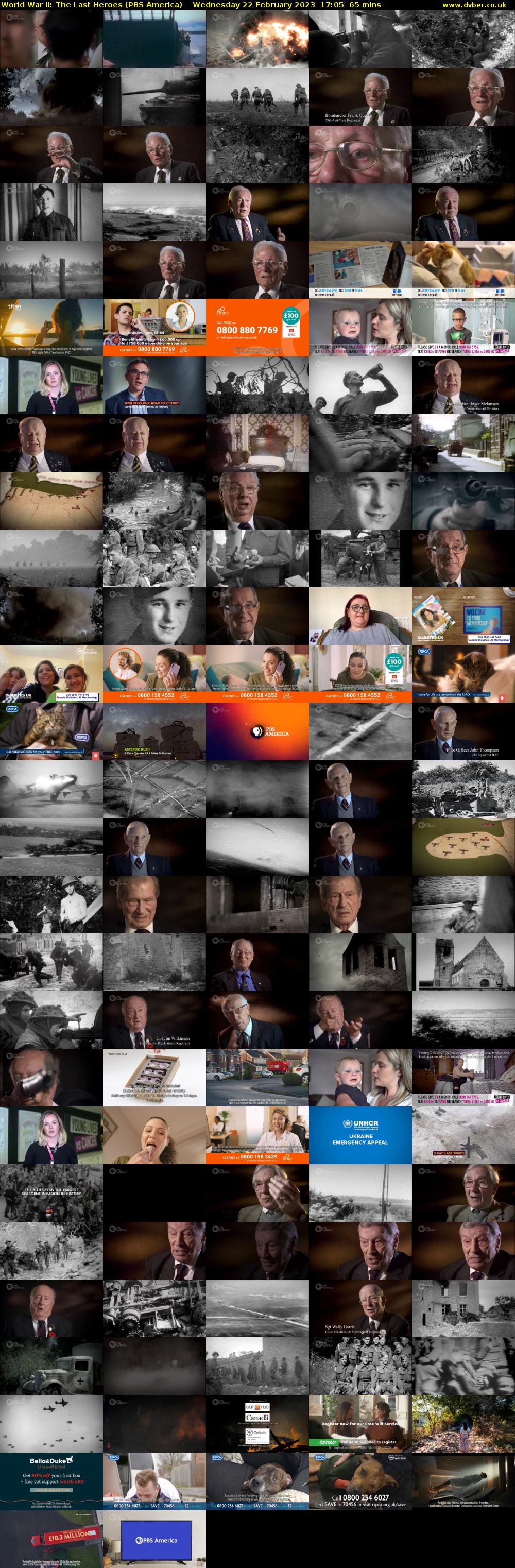 World War II: The Last Heroes (PBS America) Wednesday 22 February 2023 17:05 - 18:10