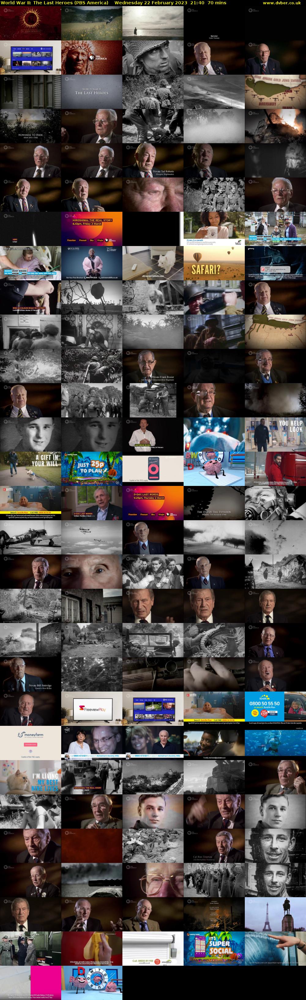 World War II: The Last Heroes (PBS America) Wednesday 22 February 2023 21:40 - 22:50
